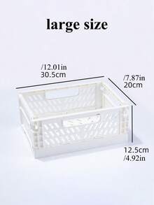1pc Mini Foldable Storage Basket, Desktop Organizer Box, Portable Multi-Function Solid Color Storage Bin For Home/Dorm