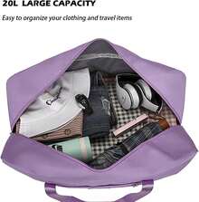 Travel Duffel Bag, For Spirit Airlines Personal Item Bag 18x14x8 Frontier Airlines Carry On Luggage Bag, Weekender Bag For Women And Men - Purple - View 10