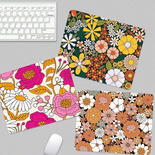 وسادة الفأرة المربعة الصغيرة، قاعدة مطاطية مضادة للانزلاق، وسادة الفأرة المرحة، مناسبة لماوس الكمبيوتر اللاسلكي المكتبي والحاسوب المحمول، ديكور مكتبي منزلي، لوازم مكتبية جميلة كهدية للسيدات والبنات، المقاس 26 * 21 * 0.2سم