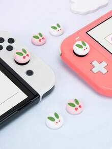 GeekShare 4pcs Silicone Thumb Grip Joystick Caps Compatible With Nintendo Switch/OLED/Switch Lite - Multicolor - View 2