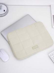 Cute Quilted Tablet Bag Laptop Bag, Soft Padded Laptop Protective Case With Grid Stitching, Anti-Fall And Shock-Absorbing, Suitable For School, Office, And Commuting Back To School Stuff Bag For School Work Laptop Bag For Women Mac Book Casemacbook Case College Essentials Laptop Sleeve