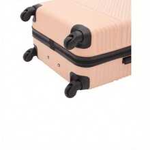 4 Pc Hardside Spinner Luggage Set With 20 And 25 Suitcases And Packing Cubes Pearl Blush