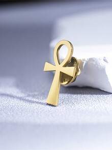 1 件复古 Ankh 十字胸针，不锈钢翻领别针西装配饰，多功能时尚办公室配饰衬衫夹克珠宝圣诞节万圣节 - 十字架胸針 - 查看 12