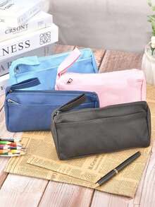 个性双层铅笔盒，大容量铅笔盒，简约文具铅笔盒，学校用品，返校，学校用品，返校购物 - 彩色 - 查看 1