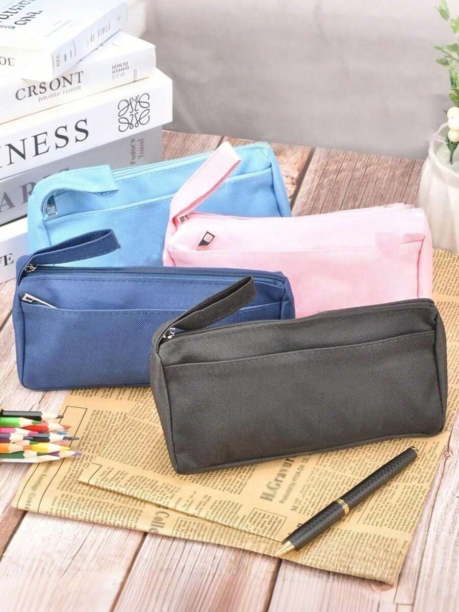 个性双层铅笔盒，大容量铅笔盒，简约文具铅笔盒，学校用品，返校，学校用品，返校购物 - 彩色 - 查看 1