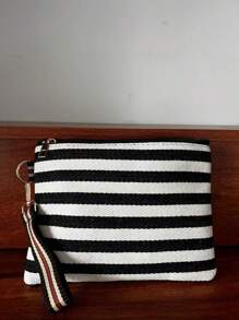 Women's Casual Striped Clutch Handbag