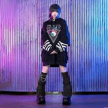 Kawaii Leg Warmers, Harajuku Lolita & Gyaru Socks, Japanese Cute Emo Style Accessories For Women - Black - View 2