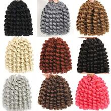 M2X Ringlet Wand Curl Jamaican Bounce 3 Packs Sier Grey 8 Inch Synthetic Crochet Hair Extensions Short Crochet Braiding Hair 20 Roots #Ombre Sier Gray 6001 - TSilvergrey-8Inch (Gói 3) - Xem 4