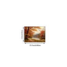 1 pieza Cuadro de arte de pared de paisaje de otoño vintage con impresión de hojas de arce, pintura al óleo de bosque con ambiente otoñal, póster rústico de decoración de otoño para sala de estar, dormitorio o decoración de habitación de estudiante, regalo para ella, sin marco o con marco - Multicolor - Ver 10
