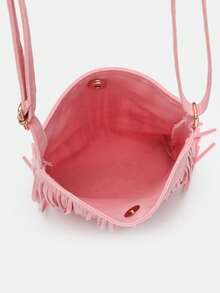 Túi xách tua rua màu hồng đa năng thời trang mới mùa hè, thiết kế nhỏ nhắn, phù hợp cho các buổi hẹn hò hàng ngày và những chuyến đi chơi thường ngày của các cô gái, chất liệu da lộn cao cấp, nhẹ và thoải mái, phong cách Mỹ thoải mái, ngọt ngào nhưng độc đáo, có thể đeo vai hoặc đeo chéo đơn giản, trẻ trung và nhỏ gọn, túi da lộn mới nhất, phụ kiện hoàn hảo cho trang phục mùa thu của phái nữ. - Hồng - Xem 7