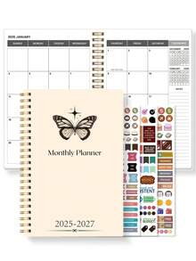 Unisex Weekly/Monthly Planner Notebook, 2026-2028 Academic Year Monthly Planner, With Note-Taking Function, Office And Back To School Supplies, Adult Gift, Teacher Gift - Multicolor - View 6