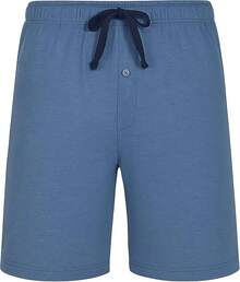 2 Pares de Pantalones Cortos de Algodón para Dormir para Hombres, Entrehierro de 5 Pulgadas, Cómodos y Transpirables, Colores Surtidos - Gris jaspeado/Azul chambrey - Ver 3