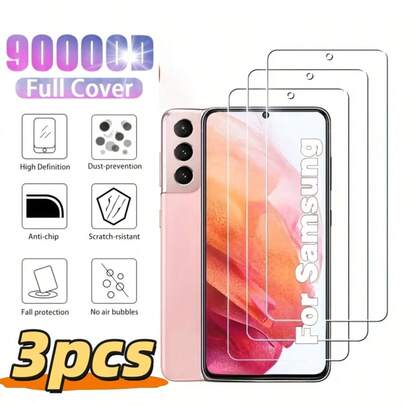 3 片屏幕保护膜适用于三星 Galaxy S24 FE/S21/S20 FE/A56/A36/A26/A16/A06/A55/A35/A25/A15/A05/A5/A34/A14/A04/A73/A53/A33/A13/A03/A72/A52/A32/A12/A02/A71/A51/A21 智能手机