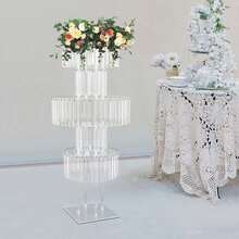 Futchoy 5-Tier Flower Stand For Wedding, Crystal Flower Stand, Weddings Decoration Flowers Stand - trắng - Xem 5