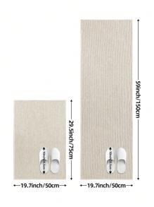 1 pieza Felpudo de puerta de textura tejida bicolor de estilo simple tipo Ins, de diseño tejido moderno y elegante, fácil de limpiar, resistente al desgaste, antipolvo y duradero, apropiado para la entrada