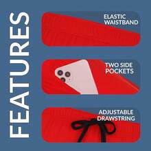 Mens 2 Pack Cotton Sleep Short,5 Inseam, Comfortable And Breathable, Assorted Colors - 自行車紅/黑 - 查看 8
