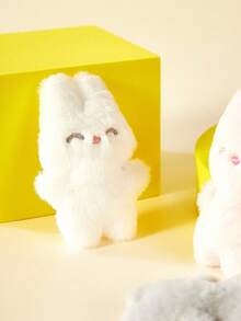 PETSIN 1 pieza Juguete de felpa para mascota de color al azar con diseño de conejo - Multicolor - Ver 5