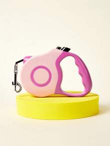 PETSIN 1pc Automatic Retractable Pet Leash, 3m/5m, Multiple Colors Available, Random Handle Color - Pink - View 1