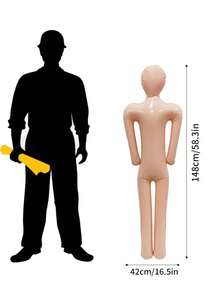 60 Inch Life-Size Inflatable Human Model, Full-Size Inflatable Doll, Halloween DIY Decoration Cosplay Prop, Human Model Clothing Display, Suitable For Yard Decoration - Brown - View 6