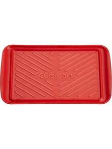 Cuisinart Grilling Prep And Serve Trays, 17x10.5 Inch BBQ Safe For Food Handling, 2 Dishwasher Safe Nesting Trays Black And Red, Perfect Grilling Tray For Cooked And Raw Meat, Fits 6 Burgers - Medium - 17" X 10.5" - View 7