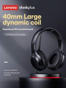 Lenovo Lenovo TH10 Bluetooth Headphones, Passive Noise-Proof, Hi-Fi Bass, Stereo Sound Quality, Suitable For Gaming, Sports, Calls, Compatible With Computers And Phones, Wired & Wireless Dual Mode