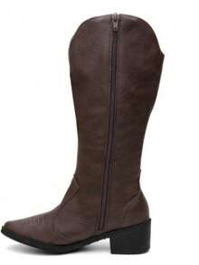Women's Country Western Mid-Calf Embroidered Texan Boot - Óxido marrón - Ver 3