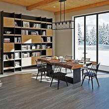 20/40 Pieces Self-Adhesive Floor Tile Stickers, PVC Floor Stickers, Peel And Stick, 3D Wood Grain Retro European Style Simple Self-Adhesive Stickers, DIY Peel And Stick, Waterproof And Non-Slip Decorative Floor Stickers, Suitable For Kitchen, Bathroom, Bedroom, Living Room, Dining Room And Furniture Renovation - 彩色 - 查看 2