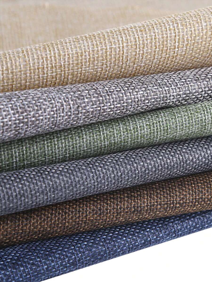 1pc 1200D Faux Linen Fabric, Faux Linen Coated Fabric For Bags, Tablecloths, Curtains - Multicolor - View 1