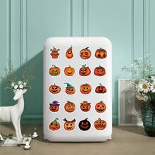 60 件卡通酷万圣节南瓜涂鸦贴纸防水装饰 DIY 手机壳自行车行李儿童玩具礼物，适用于学校用品，返校