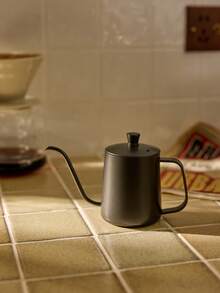 Cirelle 1 件 350ml/600ml 304 不锈钢带盖手冲咖啡壶，咖啡壶滴滤咖啡制作工具学校用品返校、新年、圣诞派对、拉玛厨房必需品、烘焙用途、家庭用餐、派对用途、高端咖啡馆用品、乔迁礼物 - 黑色 - 查看 2