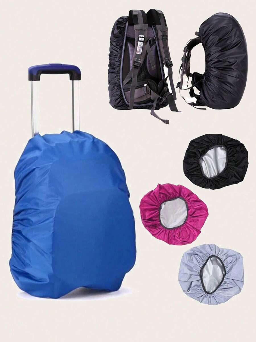 1pc Foldable Waterproof Travel Trolley Rain Cover Protector Cover - Universal Waterproof Protector Cover For Trolley School Bag And Backpack,Dustproof & Reusable Travel Accessories,Spring Summer Picks,Brides Maid Gifts,Room,Bedroom Deccor,Bedroom Deccor,Beach,Travel,For Men,For Women,Vacation - Multicolor - View 1