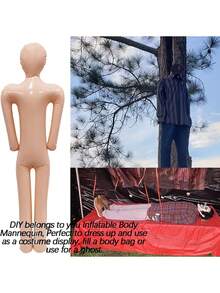 60 Inch Life-Size Inflatable Human Model, Full-Size Inflatable Doll, Halloween DIY Decoration Cosplay Prop, Human Model Clothing Display, Suitable For Yard Decoration - Brown - View 7