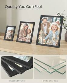 Marcos de Collage de Fotos, Juego de 10, Dos de 23.6 x 28.6, Cuatro de 16 x 21.1, Cuatro de 13.4 x 18.5, Negro Tinta MRPF10B ​ - Tinta Negra - Ver 2