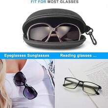 1/2/3pcs Upgraded EVA Hard Shell Portable Eyeglass Case, Zipper Eyeglasses Protector Box For Women & Men, Sunglasses Case With Microfiber Cleaning Cloth, Suitable For Outdoor Sports, Cycling, Hiking, Travel, Birthday, Party Gift