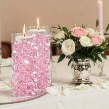 100-2000颗混合蓝色和多色透明人造碎冰石，仿钻石冰块水晶宝石填充物，适用于婚礼花瓶装饰 - 彩色 - 查看 4