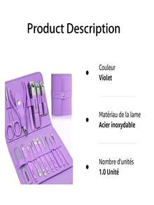 16pcs Professional Stainless Steel Manicure And Pedicure Set, Includes Nail Clipper, Scissor, Ear Pick And Travel Kit, Foot And Beauty Care Tools For Experts