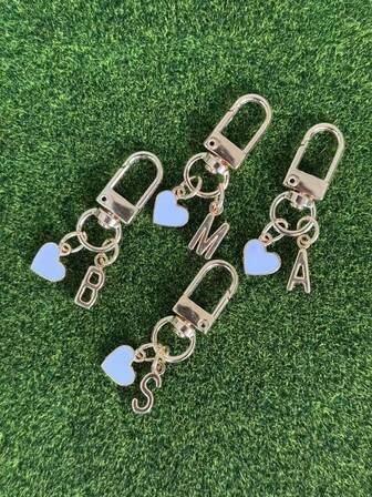 Personalised Heart Charm With Initials & Gift Message / Love Letter | Heart Air Pods Keyring Accessory | Custom Bag Pendant | Gift