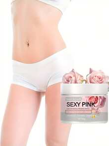 1件性感保湿亮肤霜适用于私密部位、腋下、面部和身体，含维生素C、烟酰胺和雪草，玫瑰香氛，保湿补水亮肤霜