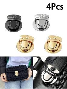 2/6 件金色金属纽扣锁,手工编织包 DIY 工艺用品,手工缝纫配件,全年钱包扣,适用于手工和 DIY 项目 - 彩色 - 查看 26