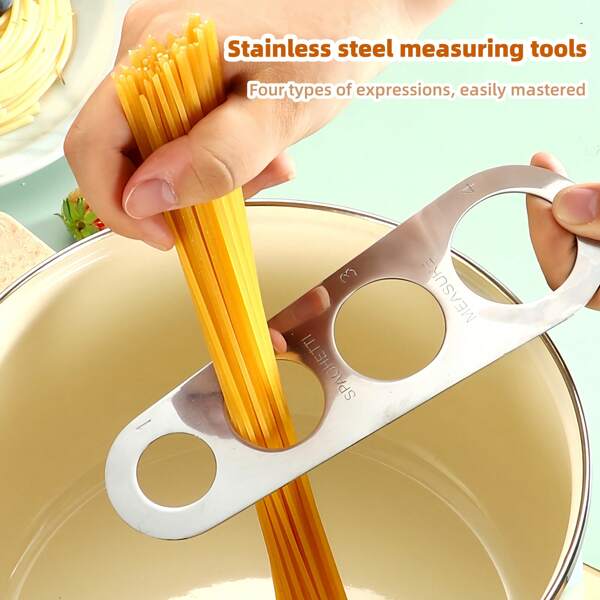 1pc Stainless Steel Noodle Measuring Tools, Pasta Ruler, Macaroni, Pasta, Spaghetti Ruler, Noodle Measuring Tool, Baking Utensils, Kitchenware