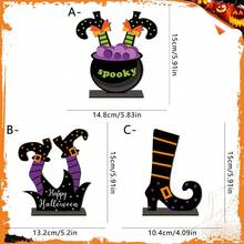 1 pièce de jambes de clown classiques amusantes, panneau Joyeux Halloween, centre de table, effrayant à faire peur, décoration de maison hantée de pirate, convient pour vitrine, décoration de table de fête, cadeau de surprise d'Halloween