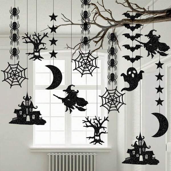 6pcs Halloween Hanging Decorations Adding Festive Atmosphere Ceiling Decor For Home Indoor Outdoor Decor