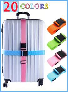 1/2/4Pcs Travel Straps For Luggage, Suitcase Belts, Luggage Belt, 2cm Wide Adjustable Luggage Strap, Luggage Belts, Practical Luggage Binding Strap, Anti-Explosion Binding Strap For Outing , Luggage Packing Strap , Travel Bag Holder Strap, Suitable For Suitcase,Traveling, Flight Business Trip, Holiday For Suitcase Backpack
