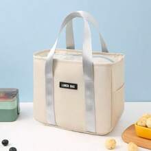 1pc Insulated Bento Bag, Lunch Box Bag, Large-Capacity Insulated Bento Bag, Student Meal Bag, Waterproof And Oil-Proof, Office Worker Meal Bag, Thickened Aluminum Foil Bag, Waterproof Meal Bag, Meal Bag, Bento Bag, Oxford Cloth Insulated Bag, Work Takeout Packing Bag, Lunch And Picnic Preservation Insulated Bag, Ice Bag