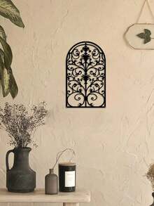 1pc Ornate Metal Window Frame & Arch Wall Sculpture - Rustic Baroque Style Gothic Decor For Living Room, Creates Stunning Cathedral-Inspired Accent Wall,Suitable For Modern Home Decor, Home Decoration, Room Decor, Bedroom Decor - Nhiều màu - Xem 8
