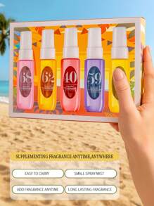 5pcs Rio Summer Fragrance Mist Set - Beach Scented Air Freshener, Removes Odors, Can Be Used As Car/Bedroom Diffuser, Long-Lasting Light Fragrance With Vacation Vibe