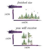 1Set Watercolor Pine Tree Jungle Animals Wall Stickers, Wildlife Woodland Forest Tree Fox Deer Bear Wall Decals,For Playroom,Bedroom,Living Room Home Decor - Multicolor - View 4