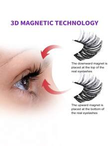 MAGEFY 3 pares de pestañas magnéticas con rizo CC de aspecto natural, reutilizables, con aplicador + recortador de cejas + rizador de pestañas, sin necesidad de pegamento, set de pestañas magnéticas