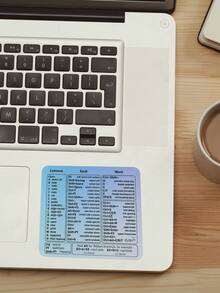 1 件笔记本电脑透明快捷键贴纸，初学者必备，快捷键贴纸释放内存！3.15x3.15 英寸/8x8 厘米 - 彩色 - 查看 6