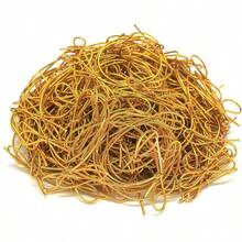 QY 200 Pcs Stretch Loops Metallic Elastic Cord Pre Tied Ornament Strings Elastic Ribbon For Tags String Bows For Gift Wrapping Crafts Tags Boxes Bow Gold 8 Inch 200pcs  1439 - 金色 - 查看 1